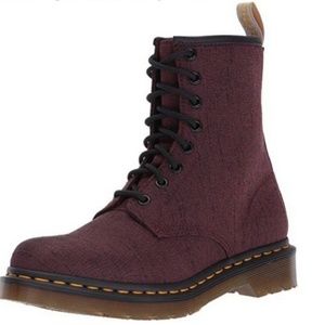 Burgundy Dr. Martin Vegan Castel Boots